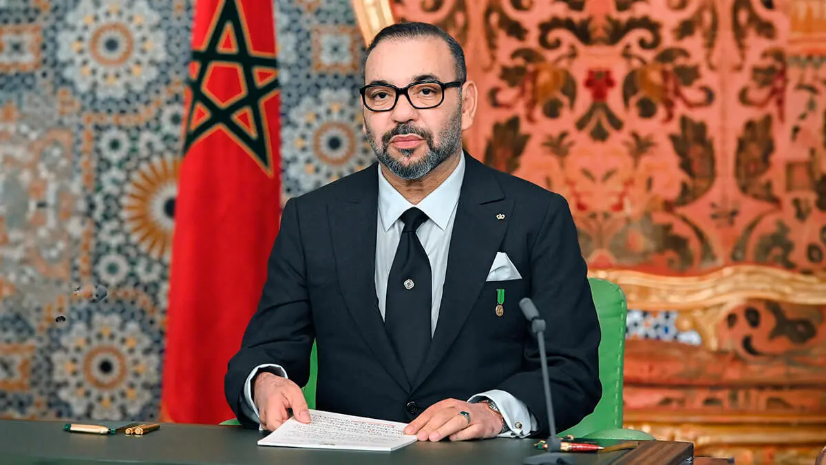 Sa Majesté le Roi Mohammed VI prononçant un discours